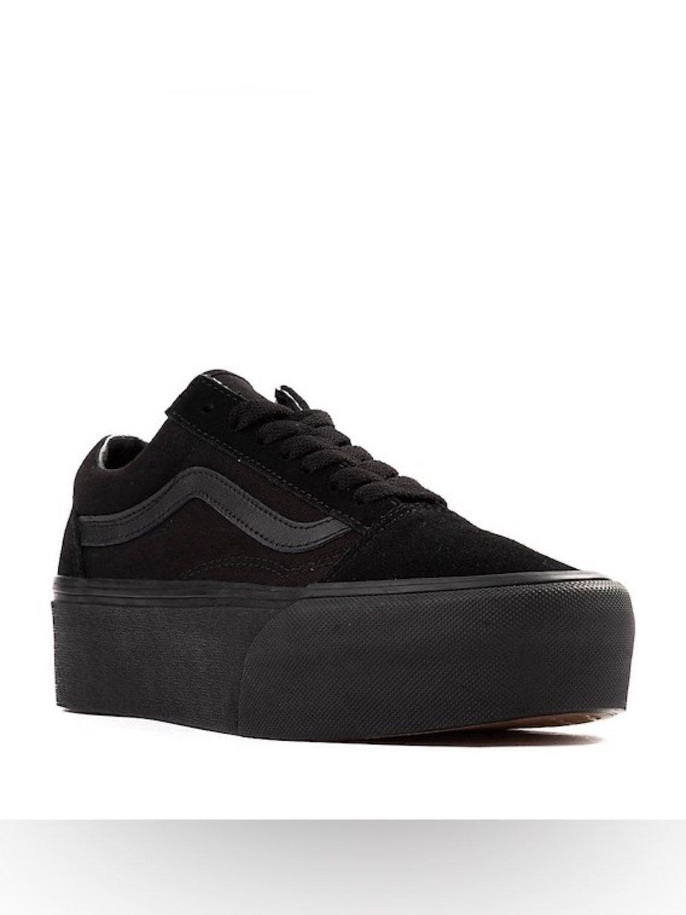 New Vans Old Skool Stackform Skate Shoe triple Black premium womens 10.5 mens 9